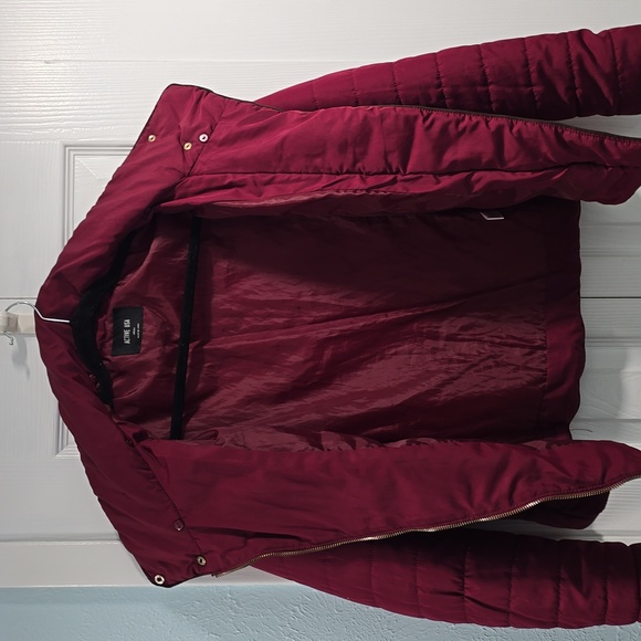 Small Maroon Active USA Puffer Coat - Picture 4 of 11